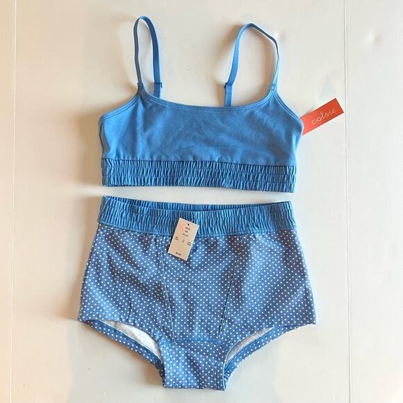 Colsie Blue Polka Dot Intimate Set - Picture 1 of 4
